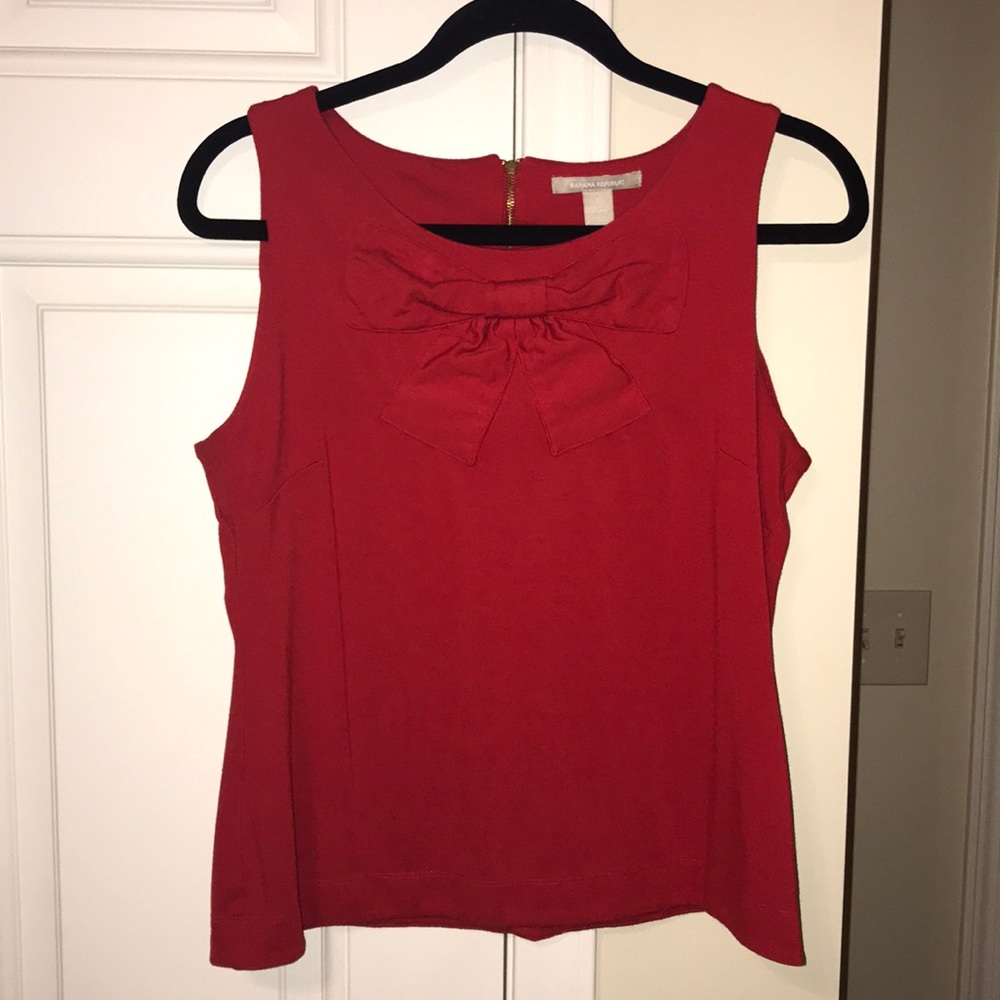 Banana Republic Red Top with Bow